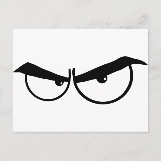 0162-Angry-Cartoon-Eyes ANGRY CARTOON EYES Briefkaart (Voorkant)