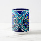 0166 - Royal Blue Mug Tweekleurige Koffiemok (Center)