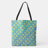 0167 - Groene bloemen - Canvas tas (Voorkant)