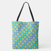 0167 - Groene bloemen - Canvas tas (Achterkant)
