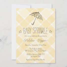 016 Goudsbloem Plaid Paraplu Babysprinkel Shower Kaart