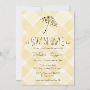016 Goudsbloem Plaid Paraplu Babysprinkel Shower Kaart
