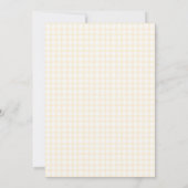 016 Marigold Dove Botanische Kruis Gingham Doopfee Kaart (Achterkant)