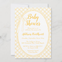 016 Marigold Erfstuk Kant Werk Gingham Baby Shower
