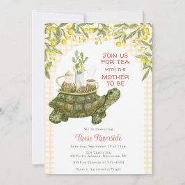 016 Marigold Geel Tuin Thee Turtle Baby Shower Kaart