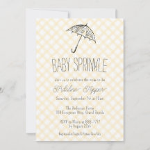 016 Marigold Gele Paraplu Gingham Baby Sprinkle