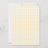 016 Marigold Scroll Gingham Kruis Kaars Doopfeest Kaart (Achterkant)