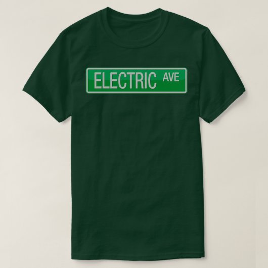 016 Straatbord van elektrische Avenue T-shirt (Design voorkant)