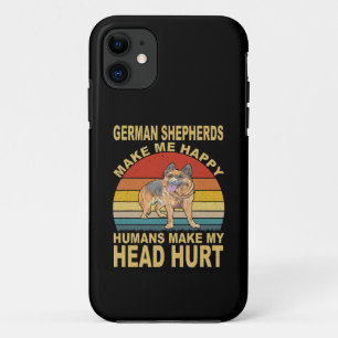 017 Duitse herders maken me gelukkig mensen maken  Case-Mate iPhone Case