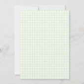 017 Mosduif botanische kruis gingham doop Kaart (Achterkant)