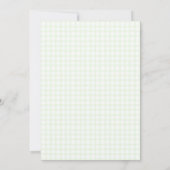 017 Moss Dove & Chalice Gingham Eerste Communie Kaart (Achterkant)