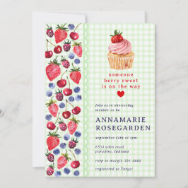 017 Moss Green Berry Patch Cupcake Baby Borrel Kaart