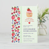 017 Moss Green Berry Patch Cupcake Baby Borrel Kaart (Staand voorkant)