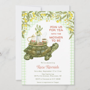 017 Moss Green Garden Thee Turtle Baby Borrel Kaart