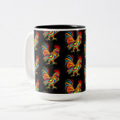 0180 - Rooster-Mok Tweekleurige Koffiemok (Voorkant links)