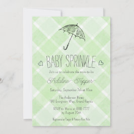 018 Gras Plaid Paraplu Baby Sproeier Bruiloft Kaart