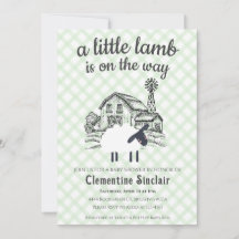 018 Grasgroene Little Lamb Farm Plaid Baby Shower-