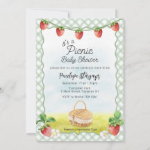 019 Bosgroene Aardbeien Picknick Baby Shower