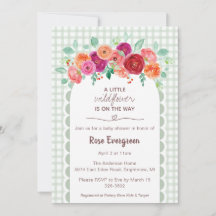 019 Bosgroene Aquarel Wilde Bloem Baby Shower