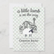 019 bosgroene kleine lam geruite baby shower