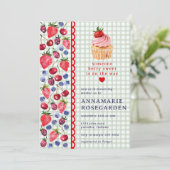 019 Cupcake baby shower bosgroene besjes patchwork Kaart (Staand voorkant)
