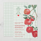 019 Forest Appel van Ons Oog Gingham Baby Shower Kaart (Voorkant / Achterkant)