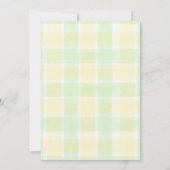 019 Forest Gingham Schotse Stijl Ooievaar Boho Bab Kaart (Achterkant)