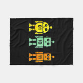 01 10 11 robot grappige binaire code robots 01 10 fleece deken (Voorkant (Horizontaal))