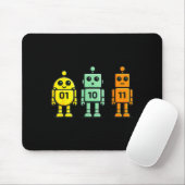 01 10 11 robot grappige binaire code robots 01 10 muismat (Met muis)