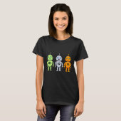 01 10 11 robot programmeren grappige mannen vrouwe t-shirt (Voorkant volledig)