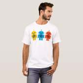 01 10 11 Robots Binaire Code Schattig Tech Design T-shirt (Voorkant volledig)