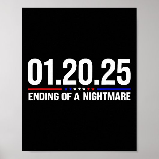 01 20 2025 januari 20th 2025 Einde van een eng Nig Poster (Voorkant)