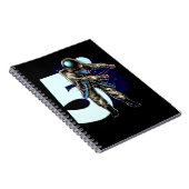 01.5th Birthday Boy Flossing Astronaut Vijf jaar Notitieboek (Rechterzijde)