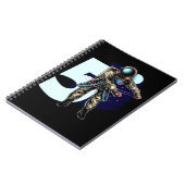 01.5th Birthday Boy Flossing Astronaut Vijf jaar Notitieboek (Linkerzijde)