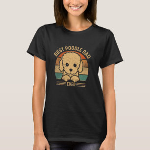 01 Beste Poodle Papa Ooit Retro Poodle Vader Voor T-shirt