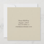 01 Bruin Tan Cream Damask Stippen Post Wedding Kaart (Achterkant)