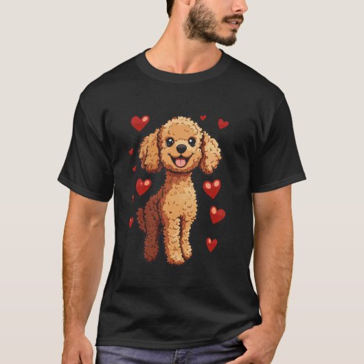 01 Bruine Poodle T-shirt (Voorkant)
