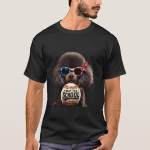 01 Dwergpoedel Terug naar school honkbal K T-shirt
