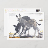 01 * Esel-Postkarten * Donkey-Briefkaarten Briefkaart (Voorkant / Achterkant)