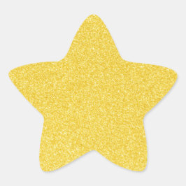 01 Gele Glitter Print Sparkles Star Ster Sticker