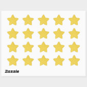 01 Gele Glitter Print Sparkles Star Ster Sticker (Vel)