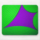 01 Groene en Paarse Starburst Mousepad Muismat (Voorkant)
