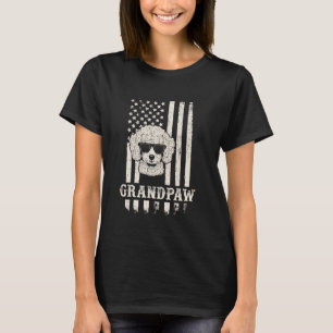 01 Grootvader Poodle Amerikaanse Vlag Zonnebril Re T-shirt