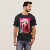 01 Hond Poodle Roze T-shirt (Voorkant volledig)