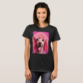 01 Hond Roze Poodle T-shirt (Voorkant volledig)