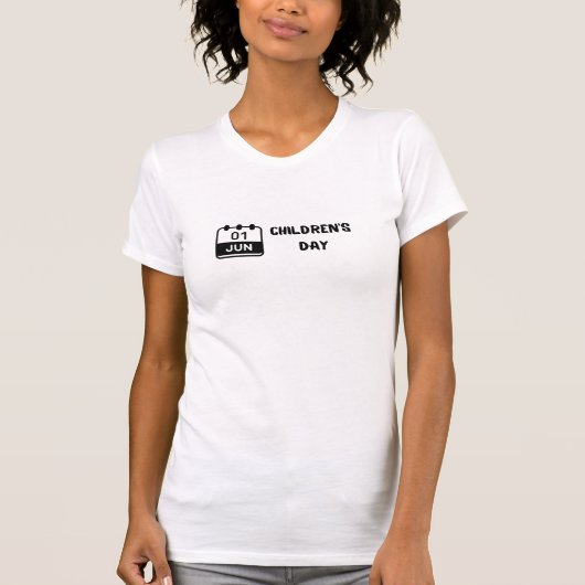 01 juni Kinderdag Grafisch T-shirt (Voorkant)