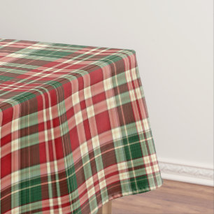 01-katoenen van de Plaid van Kerstmis Tafelkleed