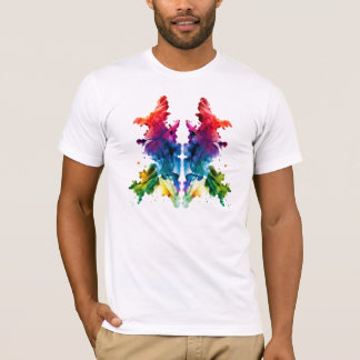 01 Kleur Rorschach Inktvlek Abstracte Kunst T-Shir T-shirt
