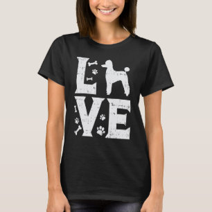 01 Liefde Poodle Standaard Miniatuur Speelgoed Hon T-shirt