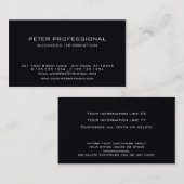 01 Matig zwart Visitekaartje zwart-wit (Voorkant / Achterkant)